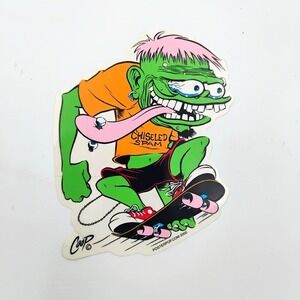 Coop Art Sticker Chiseled Spam Rat Fink Skateboard Decal Monster VTG 2000 NOS